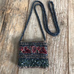Embroidered Crossbody Bag - Multicolor